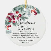 天国でのクリスマス記念写真 セラミックオーナメント (正面)