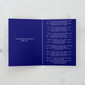 天国での初めてのクリスマス 青い雪の結晶 シーズンカード (内部)