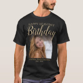 天国での誕生日おめでとう フォトメモリアルTシャツ Tシャツ (正面)