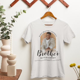 天国での誕生日おめでとう | 写真追悼Tシャツ Tシャツ