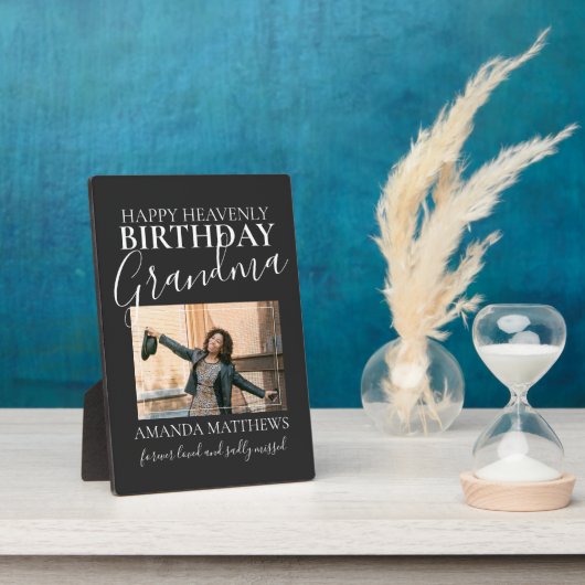 天国での誕生日 祖母 | 写真追悼 フォトプラーク (側面)