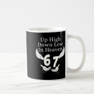 天国でハイハイ67ハンドパンチラインメーム 6 7 おもしろ コーヒーマグカップ