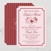 天国で作られたパーフェクトマッチ ピンクバチュロレッテ 招待状 (正面/裏面)