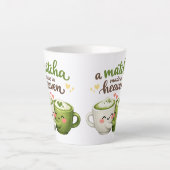天国で作られた抹茶の可愛い冗談 カフェラテマグ (正面)