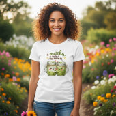 天国で作られた抹茶 可愛い おもしろい ダジャレ Tシャツ