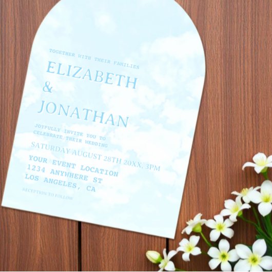 天国で結ばれた結婚式 アクリル招待状