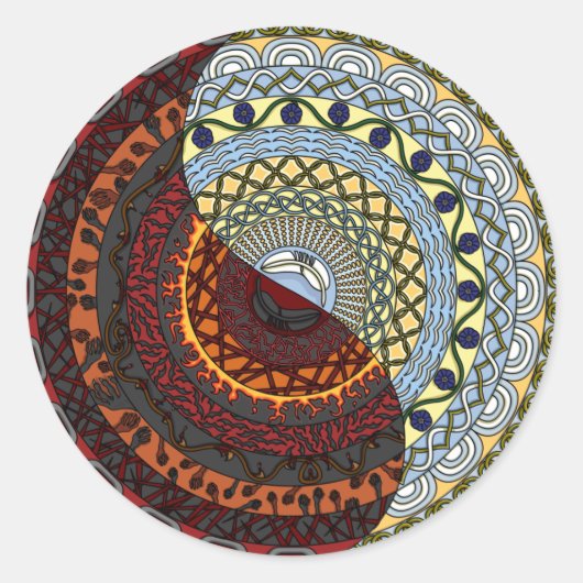 天国と地獄のシール ラウンドシール (正面)