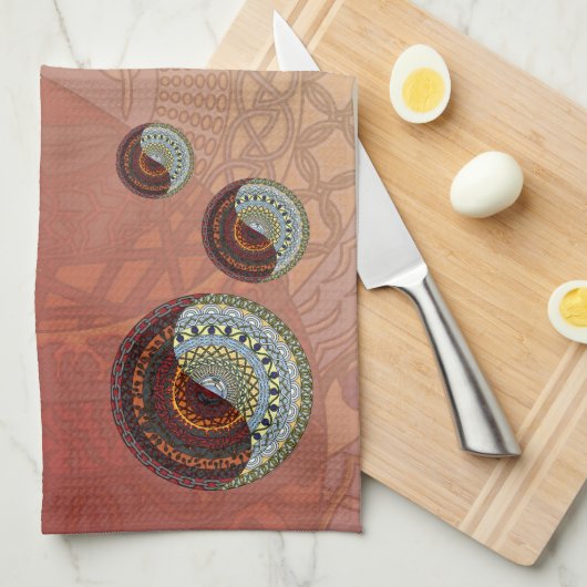 天国と地獄のハンドタオル キッチンタオル (四つ折り)