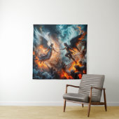 天国と地獄の対決の叙事詩 タペストリー (インサイチュ)