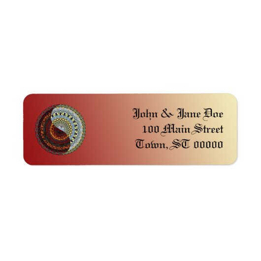 天国と地獄差出人住所ラベル ラベル (正面)