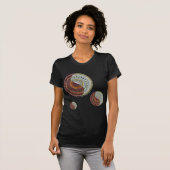 天国と地獄 女性用ダークシャツ Tシャツ (正面フル)