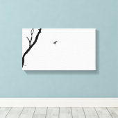 天国と地球/鳥飛んでいるを木に/禅写真 キャンバスプリント (インサイチュ (ウッドフロア))