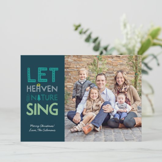 天国と自然がクリスマスの写真を歌う シーズンカード (スタンド正面)