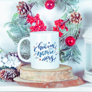 天国と自然がクリスマスを歌う コーヒーマグカップ