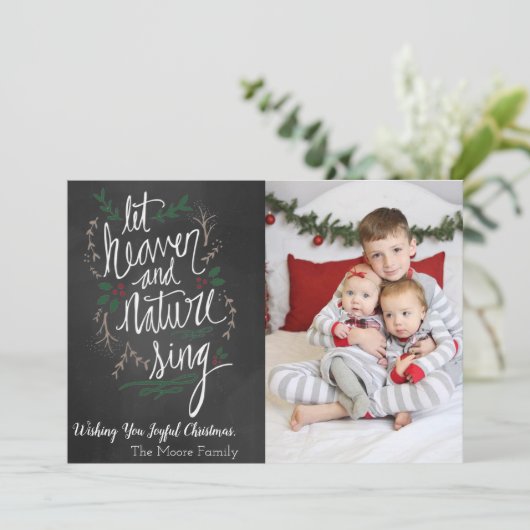 天国と自然がクリスマスフォトカードを歌う シーズンカード (スタンド正面)