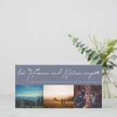 天国と自然が宗教的なクリスマスフォトを歌う シーズンカード (スタンド正面)