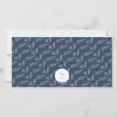 天国と自然が宗教的なクリスマスフォトを歌う シーズンカード (裏面)