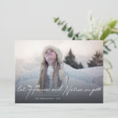 天国と自然が宗教的なクリスマスフォトを歌う シーズンカード (スタンド正面)