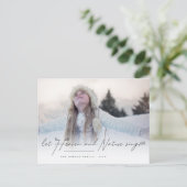 天国と自然が聖降誕祭の写真を歌う シーズンポストカード (スタンド正面)