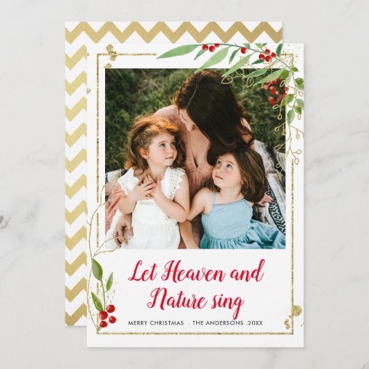 天国と自然で金ゴールドを歌う シーズンカード (正面/裏面)