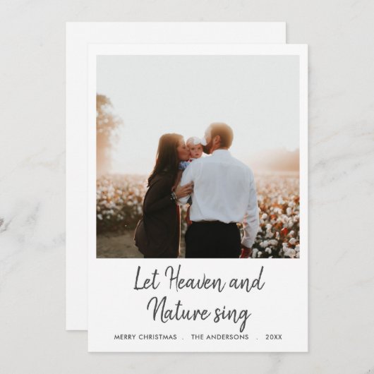 天国と自然にクリスマスの写真を撮らせる シーズンカード (正面/裏面)