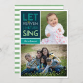 天国と自然にクリスマスの写真を撮らせる シーズンカード (正面/裏面)