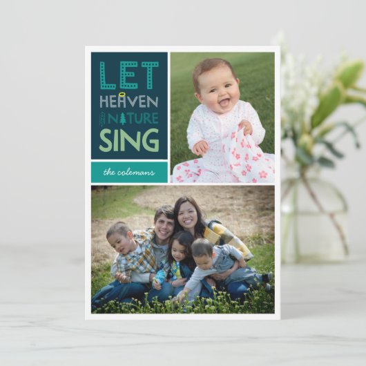 天国と自然にクリスマスの写真を撮らせる シーズンカード (スタンド正面)