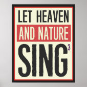 天国と自然にヴィンテージのポスターを歌わせる ポスター (正面)