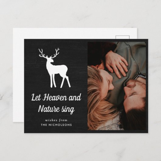 天国と自然に白いアントラーを歌わせる |写真 ポストカード (正面/裏面)