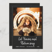 天国と自然に黒板写真を使わせる シーズンカード (正面/裏面)