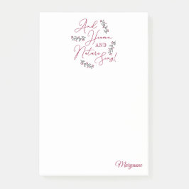 天国と自然の歌 – パーソナライズされた ポストイット