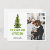 天国と自然を歌うクリスマスツリー母の写真 ポストカード (正面/裏面)