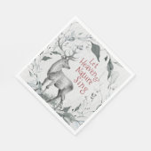 天国と自然を歌う、クリスマスカロル スタンダードランチョンナプキン (角)