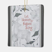 天国と自然を歌う、クリスマスカロル セラミックオーナメント (左)