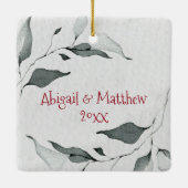 天国と自然を歌う、クリスマスカロル セラミックオーナメント (裏面)