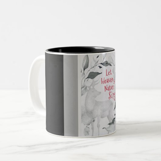 天国と自然を歌う、クリスマスカロル ツートーンマグカップ (正面左)