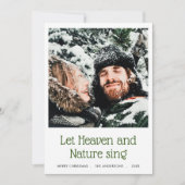 天国と自然 |クリスマスツリーの写真 シーズンカード (正面)