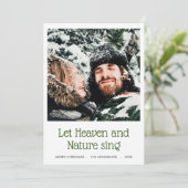 天国と自然 |クリスマスツリーの写真 シーズンカード (スタンド正面)