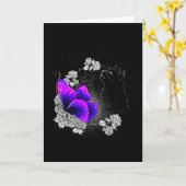 天国にいる猫 動物メモリアル テーマ 猫好き カード (黄色い花)