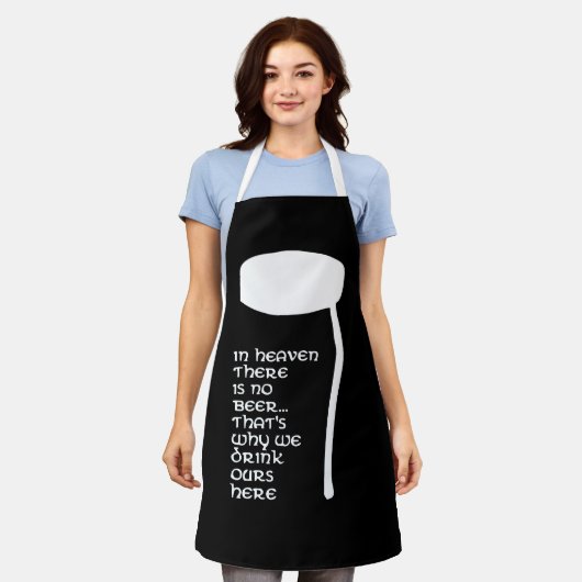 天国にはビールがない エプロン (着用した状態)