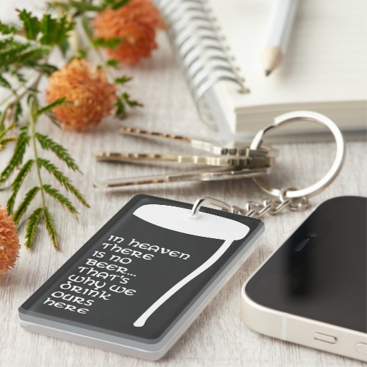 天国にはビールがない キーホルダー (正面右)