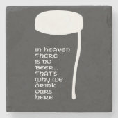 天国にはビールがない ストーンコースター (正面)