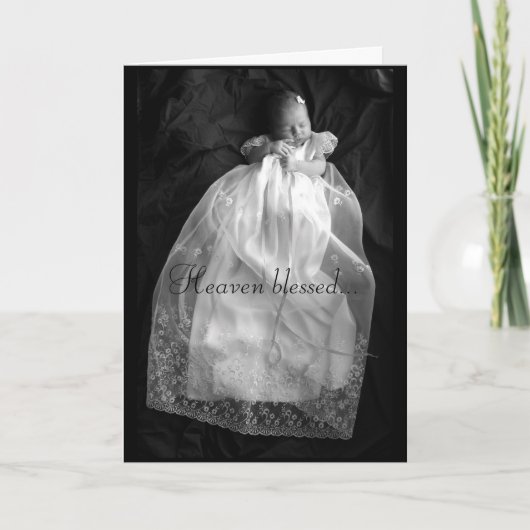 天国によって賛美されるベビーカード サンキューカード (正面)