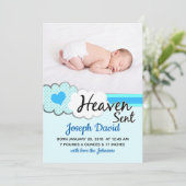 天国によって送られる青は写真の誕生の発表を曇らせます 案内状 (スタンド正面)