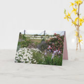 天国に咲く優しさの庭園 感謝のカード カード (黄色い花)