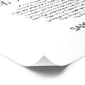 天国に座すように ハトの追悼詩サイン フォトプリント (角)