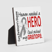 天国に必要なヒーローおじいちゃんのパーキンソン病 フォトプラーク (正面)