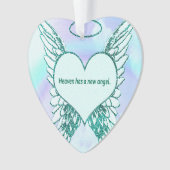 天国に新しい天使があります オーナメント (正面)