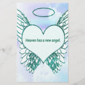 天国に新しい天使があります 便箋 (正面)