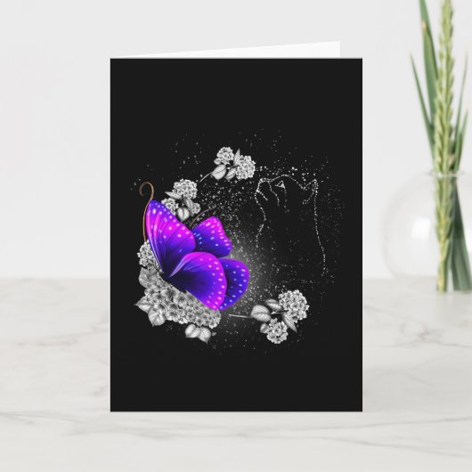 天国に猫 アニマルメモリアルテーマ 猫好き カード (正面)